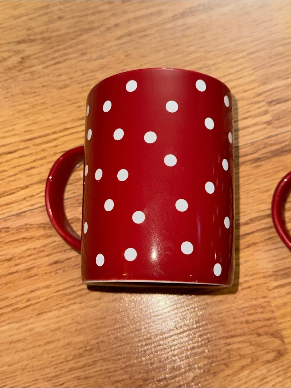 Crate & Barrel Festive Red Snowman Mug Set - 2 Holiday Coffee Mugs Cups